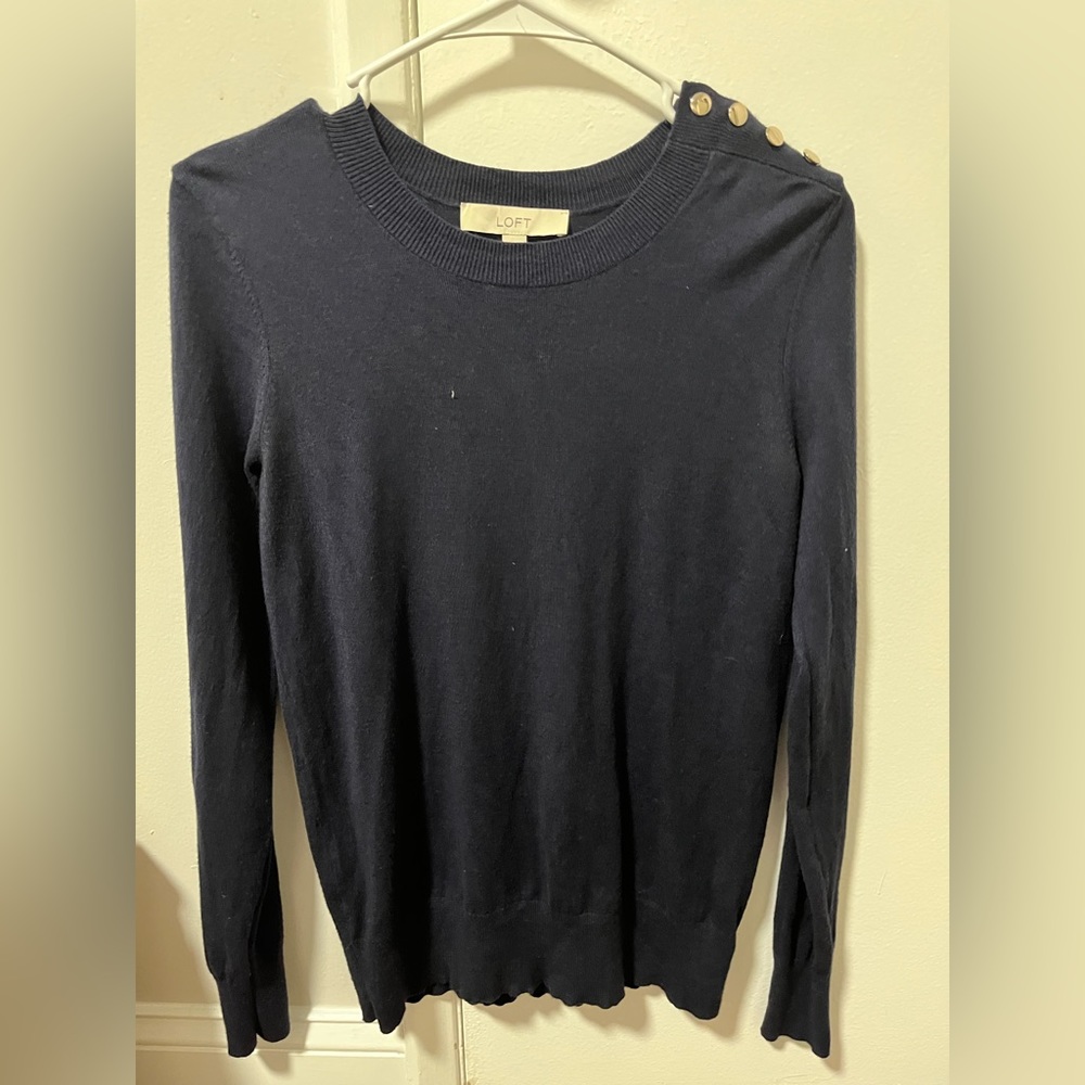 LOFT  NAVY WOMENS SWEATER